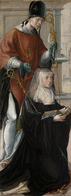 The holy Servatius with a kneeling abbess, ca. 1530-1540