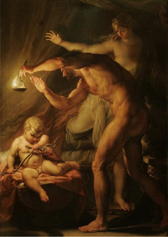 The infant Hercules strangling serpents in his cradle