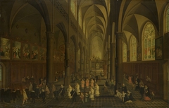 The interior of the Dominican church in Antwerp by Pieter Neefs I