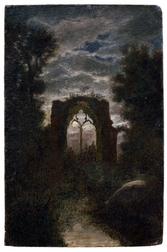 The Ruins of Netley Abbey in the Moonlight by Carl Gustav Carus