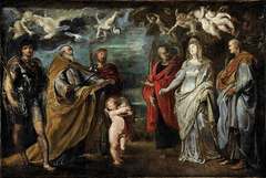 The Saints Maurus, Gregory, Papianus, Nereus, Domitilla en Achilleus by Peter Paul Rubens