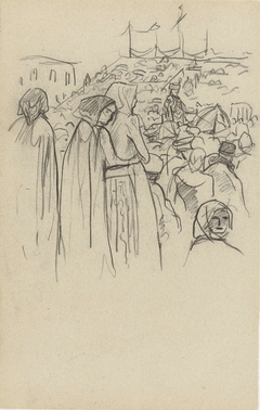 Toeschouwers bij de kroningsoptocht van de Tsaar by Marius Bauer