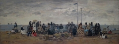 Trouville. Scène de plage by Eugène Louis Boudin
