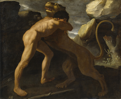 Hercules fighting the Nemean Lion