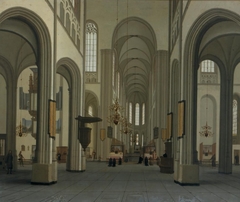 Interior of the Dom church in Utrecht in 1672 by Hendrick Cornelisz van Vliet