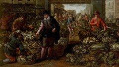 Vegetable Market in Venice by Dirck de Vries