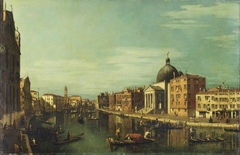 Venice: the Grand Canal with San Simeone Piccolo by Canaletto