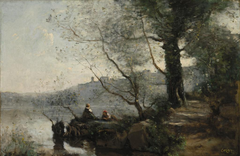 View of Lake Garda by Jean-Baptiste-Camille Corot