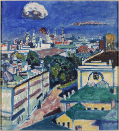 View of Moscow from the Window of Kandinsky's Apartment at No. 1, Zubovsky Square by Wassily Kandinsky
