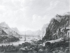 View of the Rhine with a Trading Place by Herman Saftleven