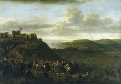 View with the Procession of Lionel Sackville, 1st Duke of Dorset (1688-1765) returning to Dover Castle after taking the Oath of Office of Lord Warden of the Cinque Ports by John Wootton