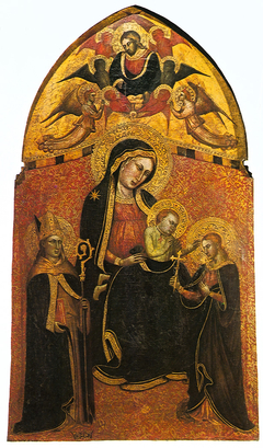 Virgin and Child with saints by Anonymous