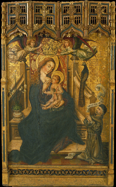 Virgin Suckling the Child with Donor by Master of Palanquinos