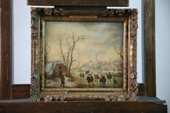 Winter Scene with Ice Skaters