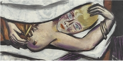 Woman in Bed by Max Beckmann