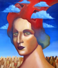Woman with Clouds