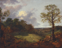 Wooded Landscape with a Cottage and Shepherd by Thomas Gainsborough