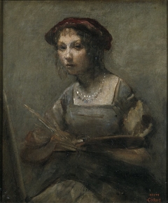 Young Girl Holding a Palette