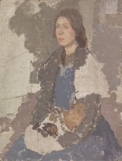 Young Woman Holding a Cat by Gwen John