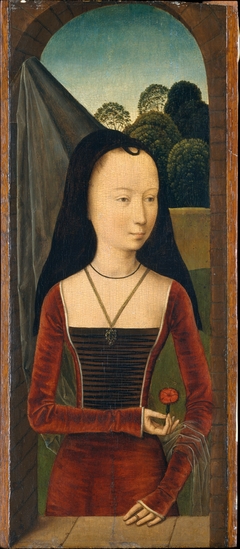 Young Woman with a Pink