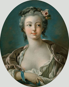Young Woman with Flowers in Her Hair
